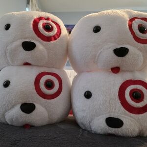 Target Bullseye Dog Plush Toy Collection - Red and White